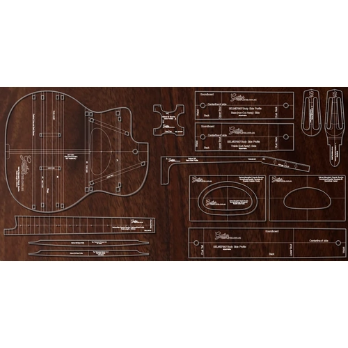 Selmer Grande Bouche (Large 'D' Sound hole) Template Set [Select Template: Complete Build Set]