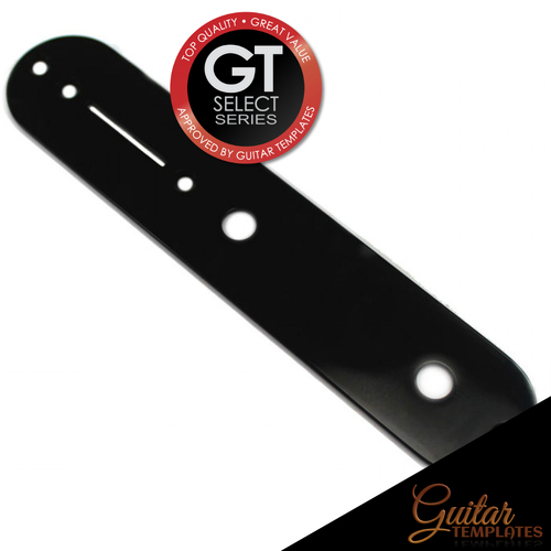 Black 32mm Wide Tel-Style Control Plate - 9.5mm Pot Holes