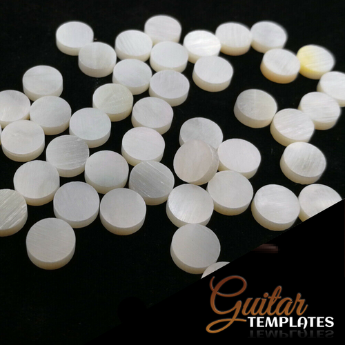 2.5mm x 1.3mm 10 Pack White Mother of Pearl Dots